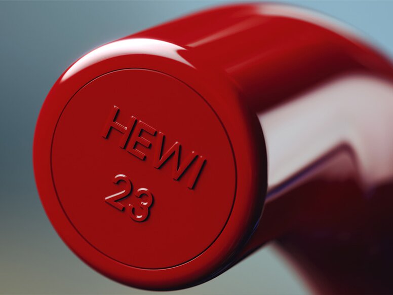 HEWI deurkruk Hendel in de kleur robijnrood