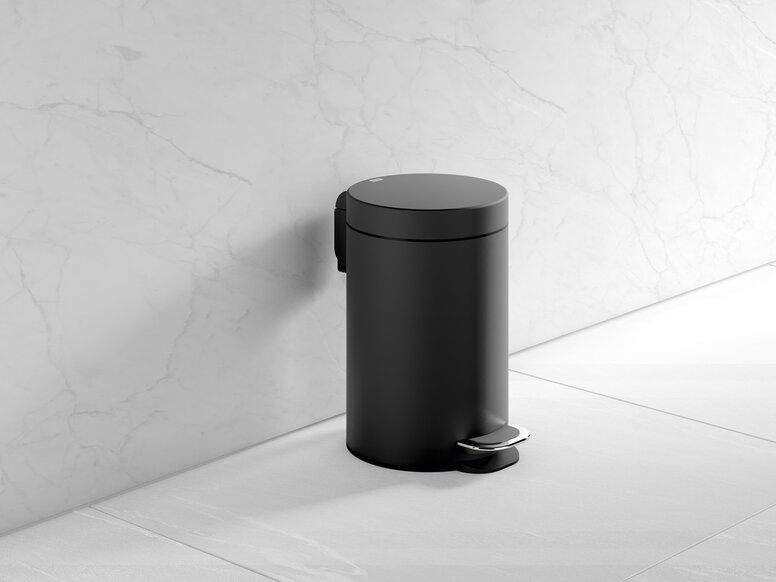 Hotel step bucket in the color black